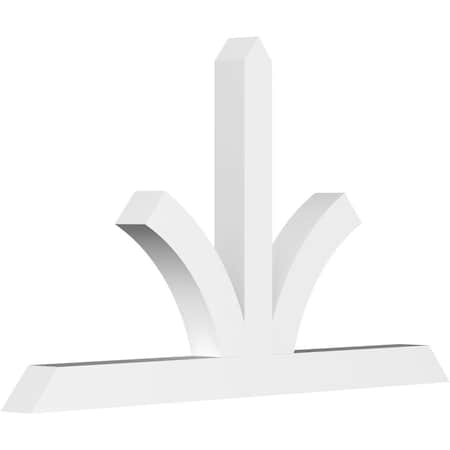 Ekena Millwork Richland Architectural Grade PVC Gable Bracket, 60"W x 35"H x 4"D x 4"F, 14/12 Pitch GBP060X35X0404RIC00
